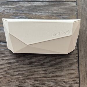 Jimmy Choo Off White Faceted Sunglasses Case